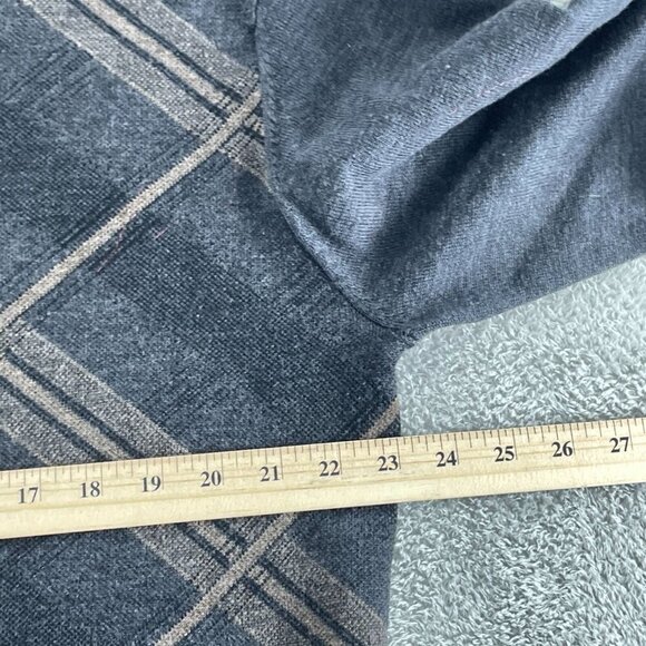 Tagio Mens Argyle Quarter-Zip Sweater L  Merino Wool blend 1884 - Picture 5 of 7